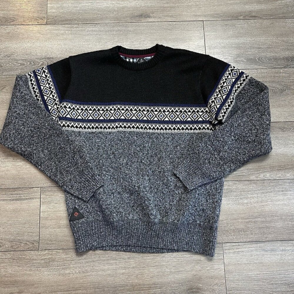 Point Zero Size XXL Shirt Pullover Gold Black Label Button Gray Black Blue